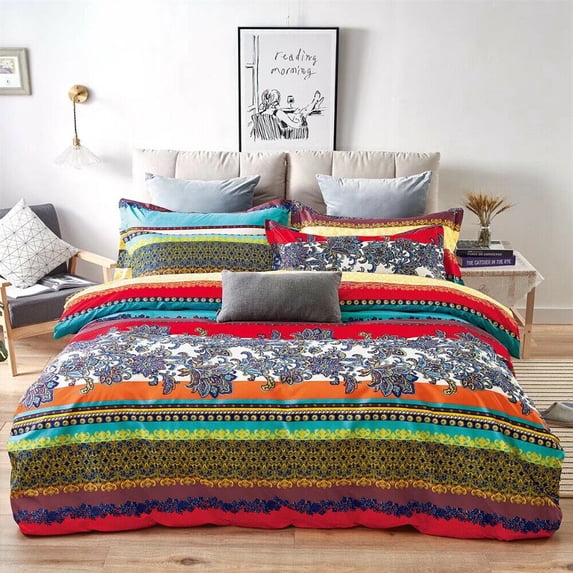 Luxury Decorative Pattern Painting Bedding Cover Suit With Pillowcase Hot Sale Boy Man Home Textiles,Queen (90"x90")