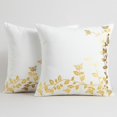 thumbnail image 1 of Luxury Decorative Throw Pillow Covers 2-Pack with Metallic Botanical & Butterfly Accents, Soft Modern Cushion Cases for Sofa Couch Bed Living Room Home Decor – Cover Only, 1 of 9
