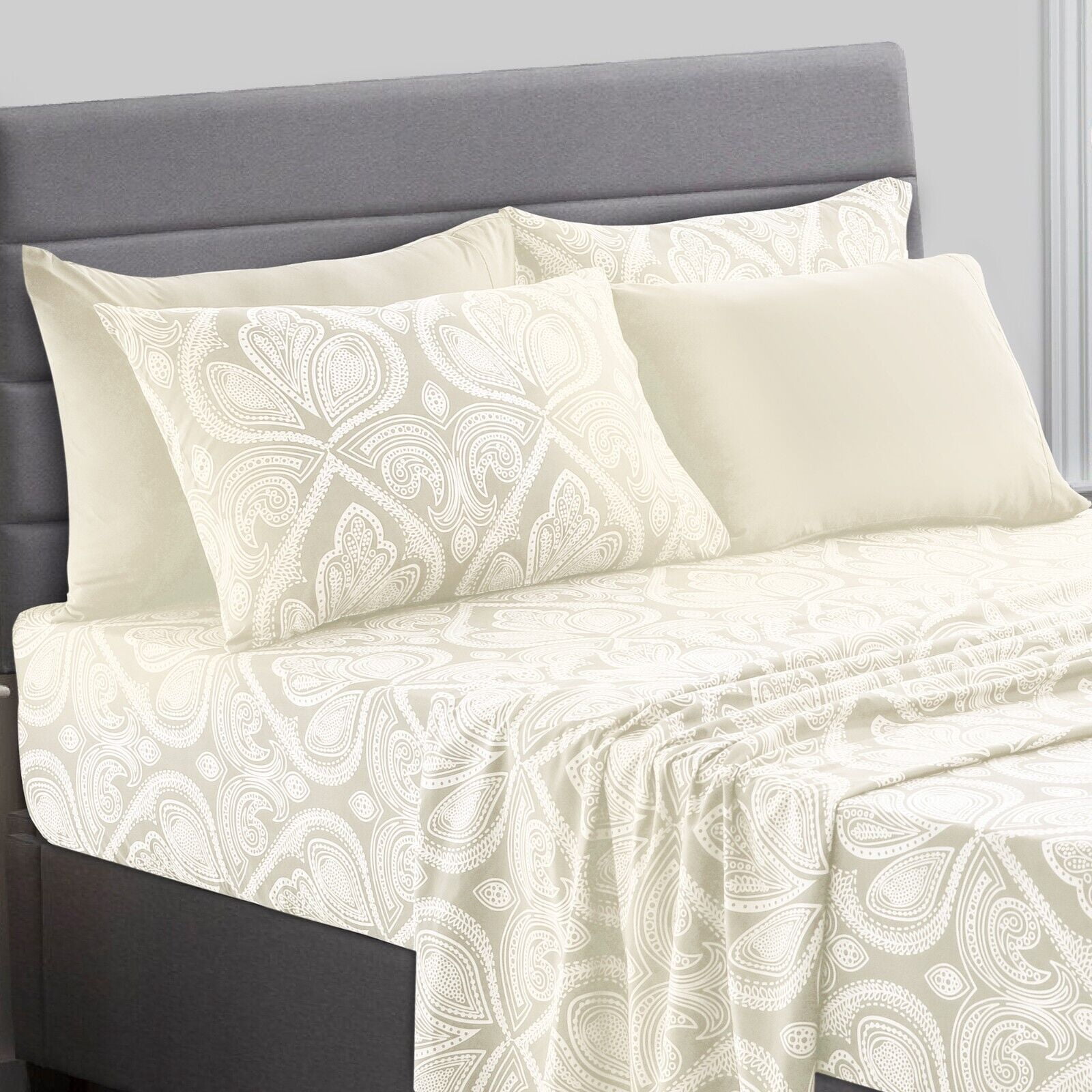 Luxury Deep Pocket 6 Piece Bed Sheet Set 1800 Series Hotel Comfort