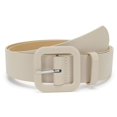 thumbnail image 1 of Luxury Design Candy Color Casual Thin Waist Strap Trouser Dress Belts Square Buckle Waistband Leather Belt BEIGE, 1 of 8