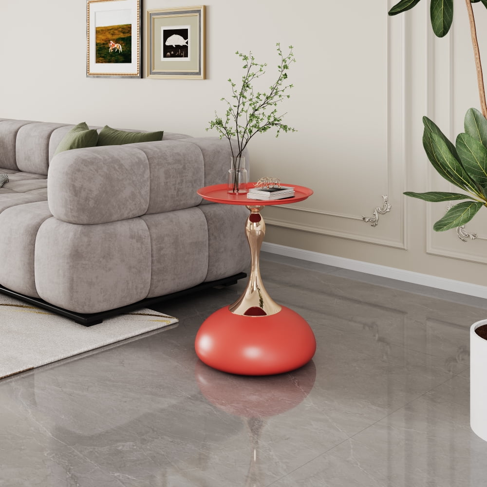 Picture Idea: Luxury Design Iron End Table Minimalist Round Side Table For