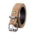 thumbnail image 1 of Luxury Design Retro Casual Trouser Dress Belts Thin Waist Strap Children Leather Belt Pin Buckle Waistband KHAKI, 1 of 8