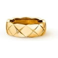 thumbnail image 1 of Luxury Designer 18K Gold Plating Crush Ring Surface Width Narrow 3.5mm Medium 7mm Wide 11mm Lozenge Pattern Cross Ring for Women Men Classic Simple Fashion, 1 of 3