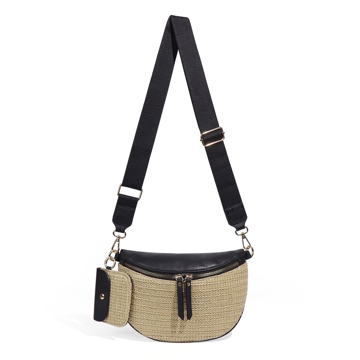 Luxury Designer Bum Bags for Women with small bag Checkered Crossbody Fanny Packs PU Leather Cross Body Bum Purse Belt Bag Bumbags for Work Shopping Daily