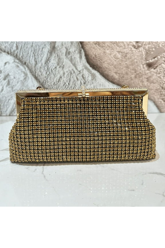 Luxury Designer Women's Handbag Crystal Shiny Rhinestones Casual Totes Diamond Evening Clutch Bling Sparkle Purse For Wedding Daily use Party Shoulder Bag Elegant Compact Practicality Accessory