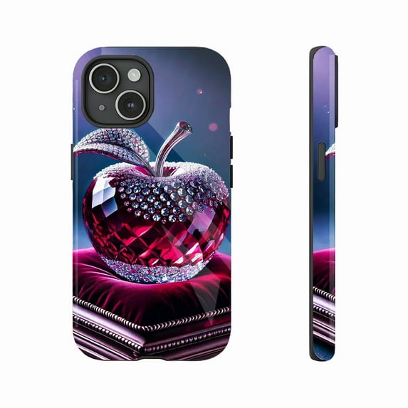 Luxury Diamond Apple-Shaped Phone Case Sparkling Crystal & Rhinestone Embellished for iPhone 11/12/13/14/15/16 Pro Max Plus Fashionistas Elegant Women Ideal for Holiday Gifts & Special Occasions