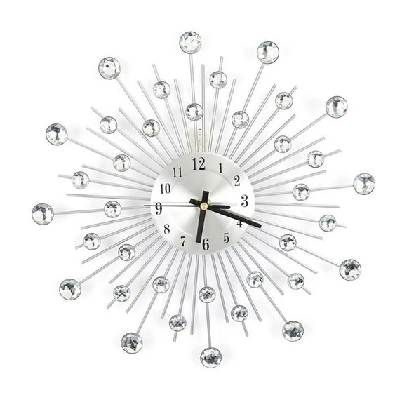 Luxury Diamond Studded Metal Wall Clock Living Room Bedroom Decor Metal Wall Clock Wall Clock Decor