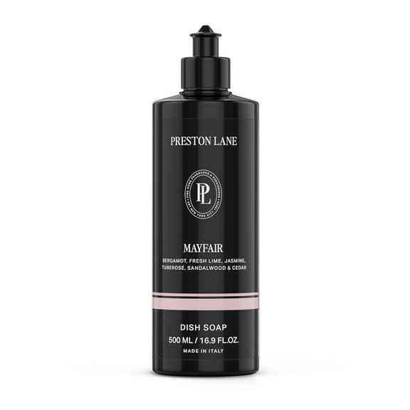 Luxury Dish Soap, Mayfair Scent | Plant Powered Formula with Essential Oils | Tough on Grease, Gentle on Hands | Vegan, Cruelty Free, Clean Ingredients