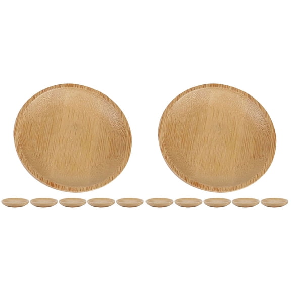 FENGGUIQU Khaki Bamboo Dipping Bowls Japanese Design Smooth Surface for Home 12Pcs