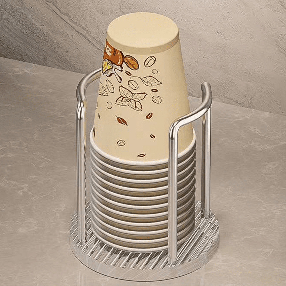 Luxury Disposable Cup Storage Holder Water Tea Cups Dispenser Rack