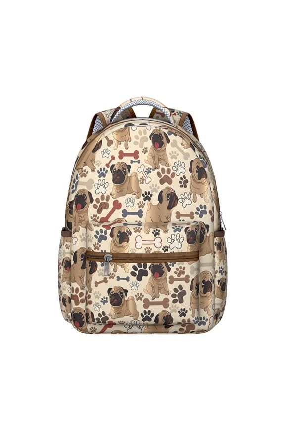 "Luxury Dog Design Backpack - Premium School & Work Bag, Upscale Pet Lover Present with Leather Accents & RFID Protection"