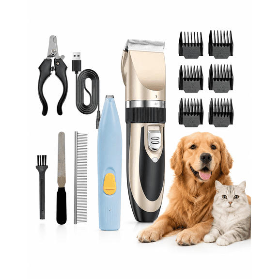 Fido Fave Dog Grooming Starter Kit — Rechargeable Clippers & Paw Trimmer