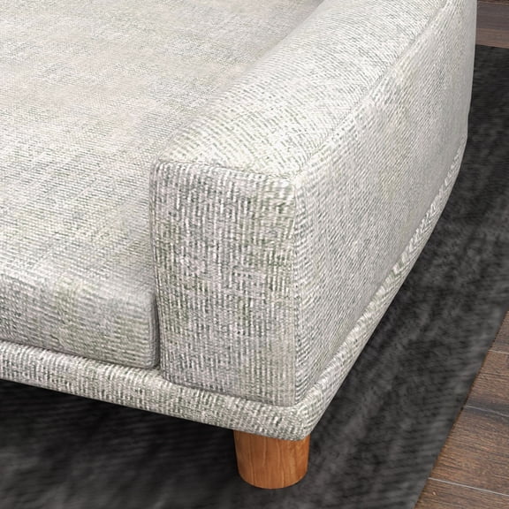 Luxury Dog Sofa Couch for Large Dogs with Washable Cushion, Plush Pet Bed with Wooden Legs, Gray