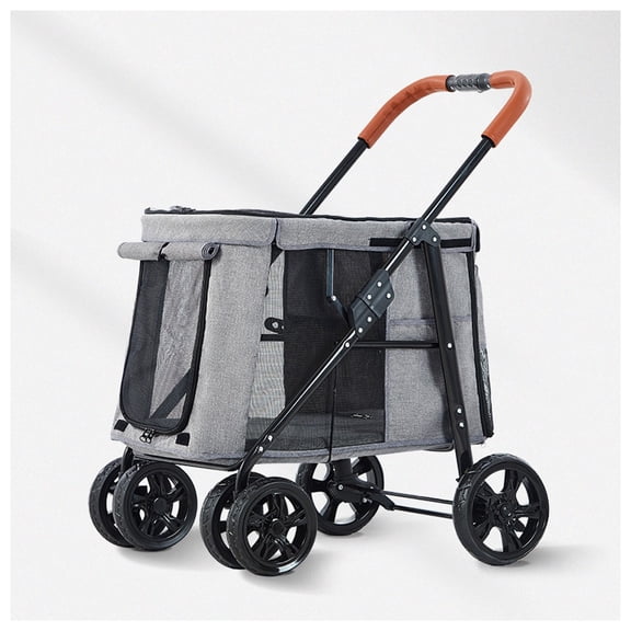 Luxury Dog Stroller, Dog Strollers for Large Dogs Premium Pet Pram Pushchair 4 Wheel Pet Gear Pet Stroller for Cat, Dog and More, Foldable Carrier Strolling Cart