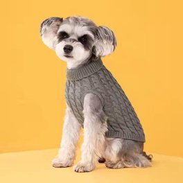 Fashion Pet 104465 Gray Penguin Dog Sweater Medium