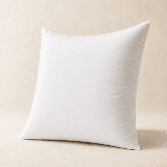 Continental Bedding Luxury Microfiber Throw Pillow Insert – 250 Thread Count 100% Cotton Shell – Plush Decorative Cushion Insert for Sofa, Bed & Home Décor - 18x18 inch - 1 Pack