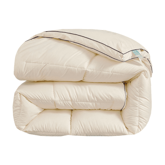 Luxury Down Fiber Comforter Oversized Queen - All Season Duvet Insert with High Fill Power - Weighted & Fluffy, Medium Warmth - White (59" x 78")