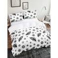 thumbnail image 1 of Luxury Duvet Cover Set King//Full/Twin Size 2/3 Pcs Soft Lightweight Black and White Bohemian Bedding Sets for Boys, 1 of 5