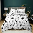thumbnail image 1 of Luxury Duvet Cover Set King//Full/Twin Size 2/3 Pcs Soft Lightweight Black and White Bohemian Bedding Sets for Boys, 1 of 5