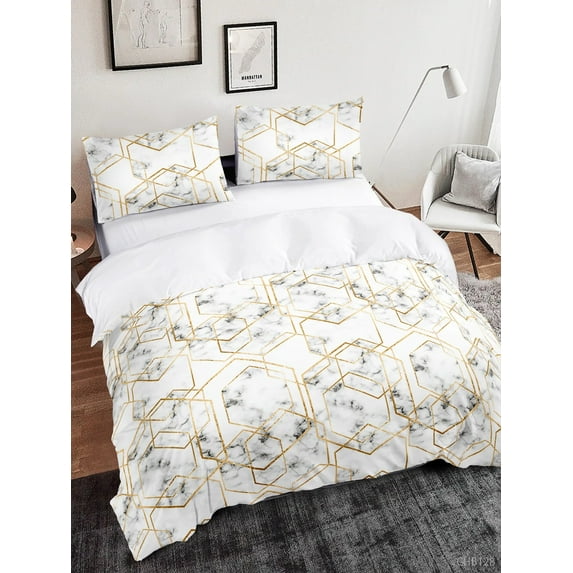 Luxury Duvet Cover Set King//Full/Twin Size 2/3 Pcs Soft Lightweight Black and White Bohemian Bedding Sets for Boys