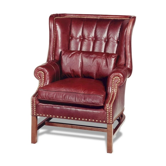 Luxury Ebony Leather Arm Chair-Hand-Crafted in USA