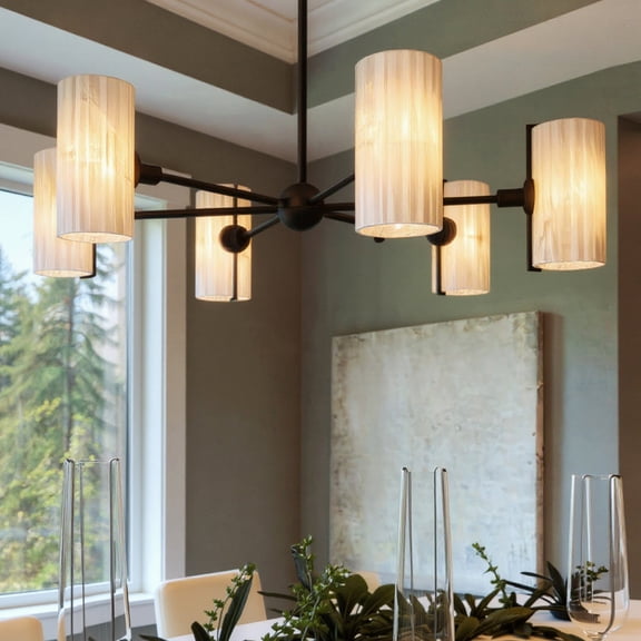 Luxury Eclectic Chandelier, Matte Black, UQL6091