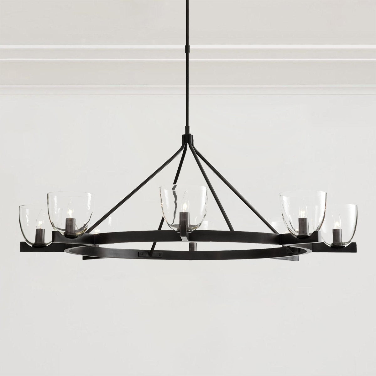 Luxury EcoGlass Radiance 8Light Clear Glass Shades Chandelier,Dining