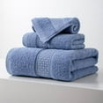 thumbnail image 1 of Muddy Cat Towels Luxury Bath Towel Set of 3 Pieces, 100% Turkish Cotton, Ultra Soft & Highly Absorbent for Everyday Use, 1 (700GSM) Bath Towels, 1 Hand Towels, 1Washcloths，Dusry Blue, 1 of 7
