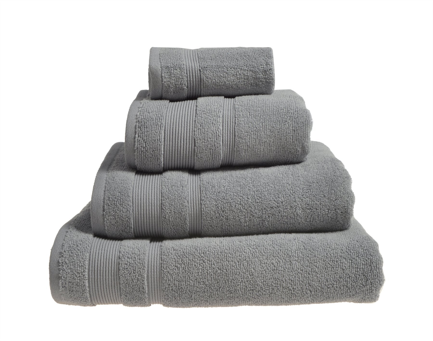 Egyptian Cotton Luxury Hand Towel, Set of Two, 50 x 85cm - Charcoal Da