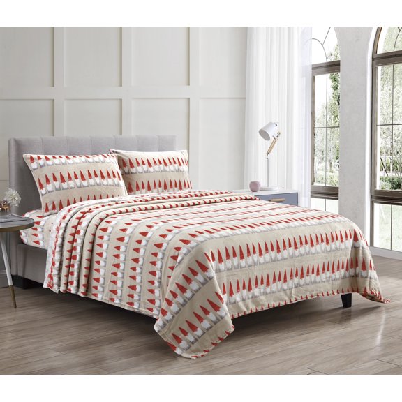 FAITH, HOPE, LOVE HOME DÉCOR Luxury Elegance 3 Piece Twin Size Extra Soft Velvet Touch Microplush Sheet Set - Nice Gnome