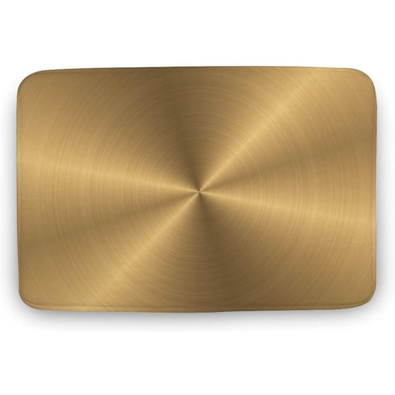 Luxury Elegant Bath Rug Soft Absorbent Bathroom Mats Gold Metallic Texture Non Slip Doormat Kitchen Floor Rugs 16 x 24inch Carpets for Entryway, Indoor Room Decorative