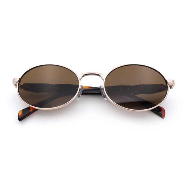 Luxury Elegant Oval Round Metal Rim Fancy Fashion Sunglasses  display picture 1