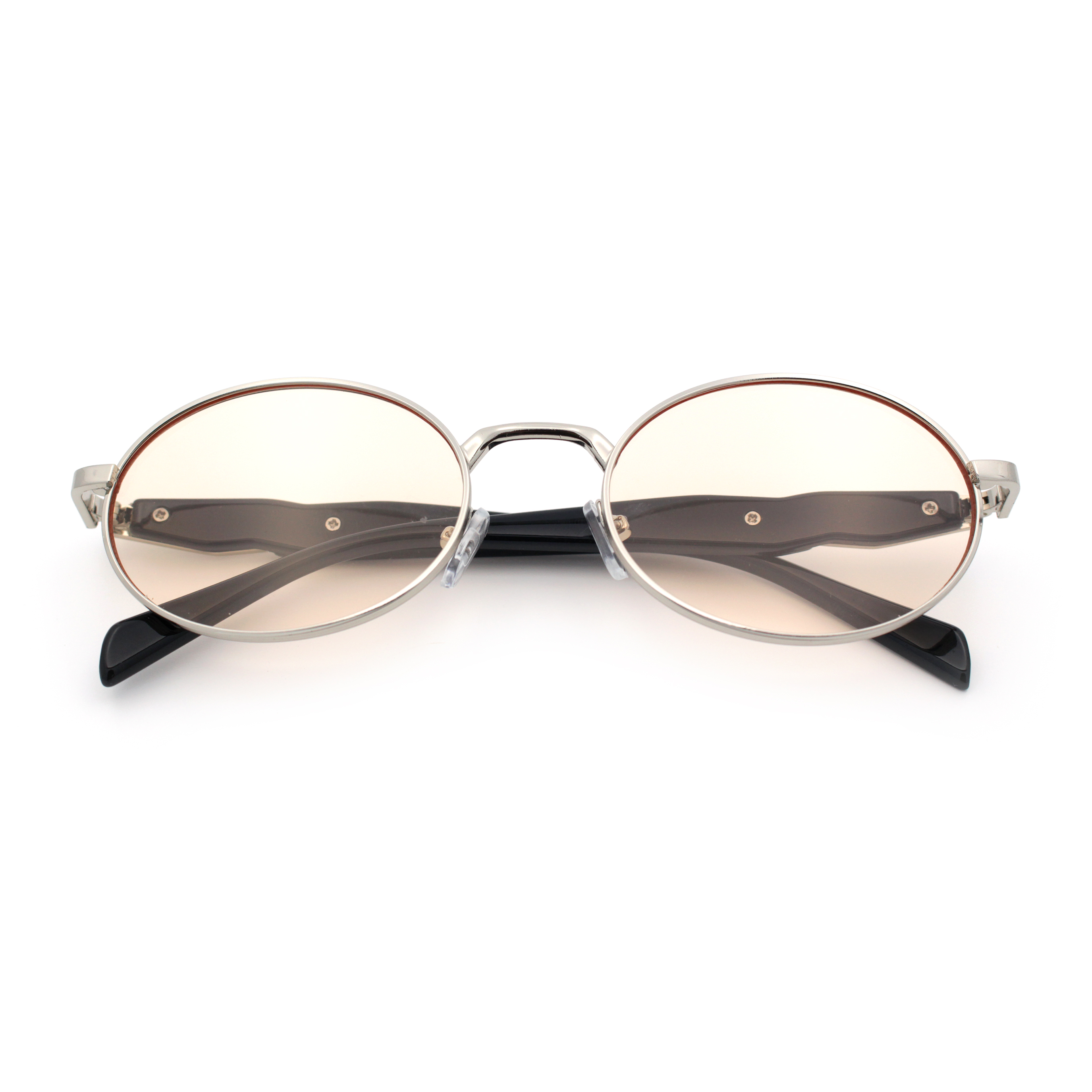 Luxury Elegant Oval Round Metal Rim Fancy Fashion Sunglasses  display picture 2