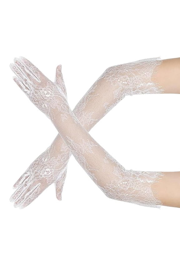 Luxury Embroidered Gloves For Bridal Attire Extended Sleeve Design Soft Fabric Wedding Accessory