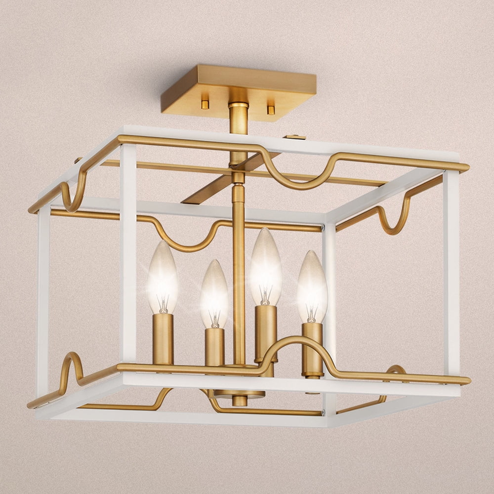 Luxury English Country Ceiling Light, Matte White, UQL5271