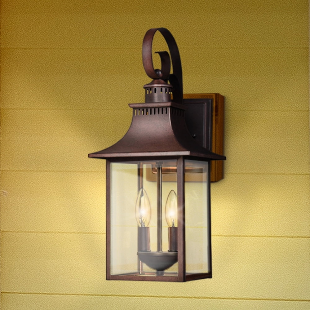Luxury English Country Wall Sconce, Large Size: 19.00''H x 8.00''W, with Old World Style Elements, Copper Bronze Finish, UQL1752 from the Viersen Collection by Urban Ambiance