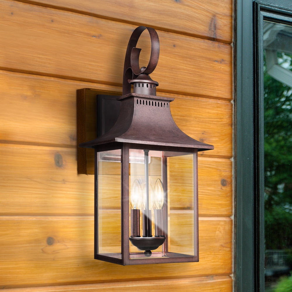 Luxury English Country Wall Sconce, Large Size: 23.25''H x 10.00''W, with Old World Style Elements, Copper Bronze Finish, UQL1754 from the Viersen Collection by Urban Ambiance