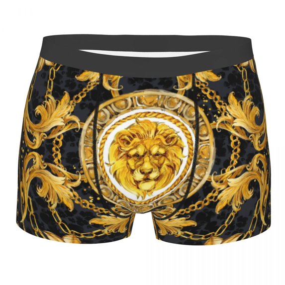 Luxury European Floral Pattern Underwear Men Sexy Print Baroque Victorian Art Boxer Shorts Panties Briefs Breathbale Underpants