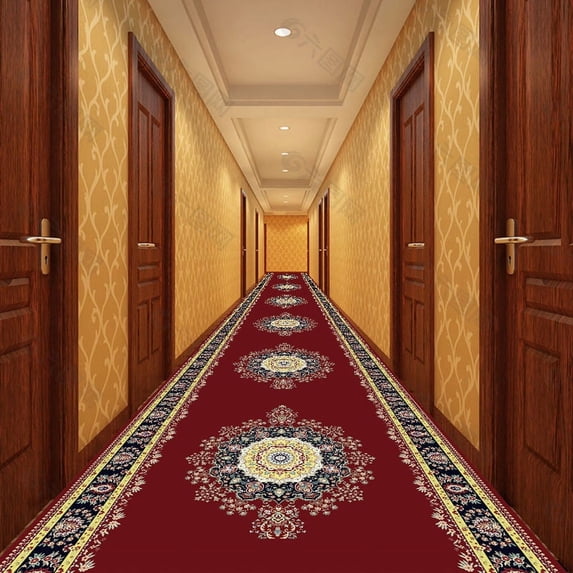 Luxury European Style Corridor Runner Long Carpets for Hallway Home Porch Floor Mats Bedroom Rug Long Area Rug Hotel Stairs Mat