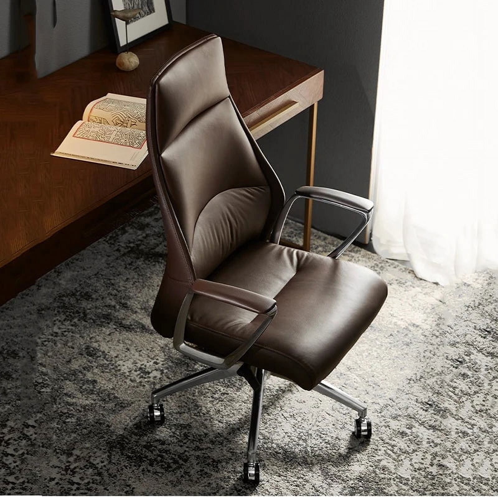Luxury Executive Office Chairs Genuine Leather Adjustable Top Layer