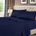 thumbnail image 1 of Luxury Extra Deep 22 Inch Pocket Sheet Sets 100% Cotton 600 Thread Count California King Size -Navy, 1 of 2