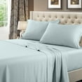 thumbnail image 1 of Luxury Extra Deep 22 Inch Pocket Sheet Sets 100% Cotton 600 Thread Count King Size -Sea, 1 of 2