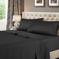 thumbnail image 1 of Luxury Extra Deep 22 Inch Pocket Sheet Sets 100% Cotton 600 Thread Count Queen Size -Black, 1 of 2