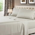 thumbnail image 1 of Luxury Extra Deep 22 Inch Pocket Sheet Sets 100% Cotton 600 Thread Count Queen Size -Linen, 1 of 2