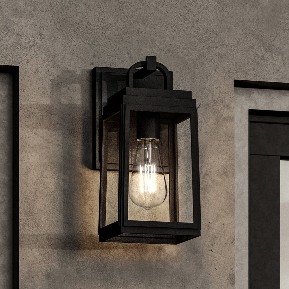 Luxury Farmhouse Wall Sconce, 11.875H x 5.5W, with Modern Farmhouse Style, Midnight Black, UHP1385 by Urban Ambiance