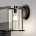thumbnail image 1 of Luxury Farmhouse Wall Sconce, Small Size: 11.5''H x 9.25''W, with Modern Farmhouse Style Elements, Matte Black Finish, UHP1528 from the Bankstown Collection by Urban Ambiance, 1 of 5