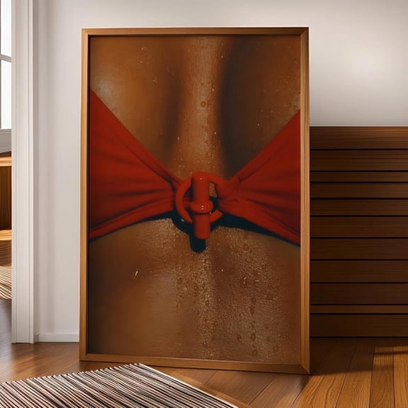 Luxury Fashion Photography Wall Art Red Swimwear Editorial Poster Boutique Hotel Summer Decor Poster, Unframed Poster Size 24x36