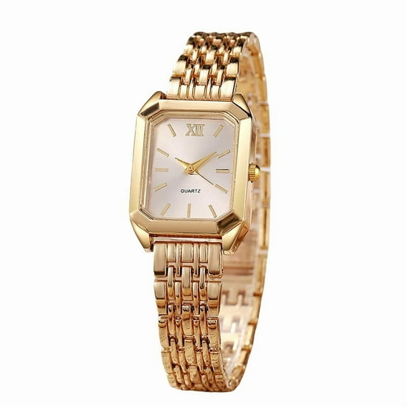 Luxury Fashion Quartz Watch for Women's Analog Clock Stainless Steel Strap Square Simplicity Watch