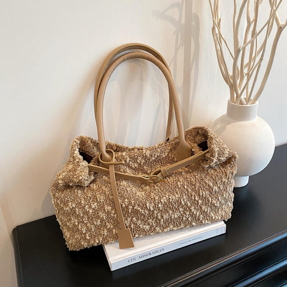 Luxury Fashion Women Tote Bag Casual Large Capacity Hi Quality PU Shoulder Bag-khaki2