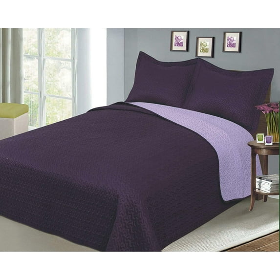 Luxury Fashionable Reversible Solid Color Quilt Set Collection